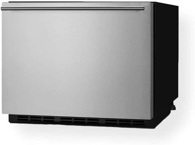 Summit 21.5” Outdoor Drawer Refrigerator, Stainless Steel - FF1DSS | Indoor or Outdoor Refrigerator, 1.6 cu.ft. Capacity, Stainless Steel, Panel Ready Capable* (*Panels not Included)