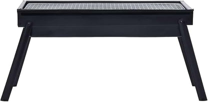 vidaXL Portable Camping BBQ Grill Charcoal Grill Folding Table Outdoor Garden Patio Travel Hiking Trip Gathering Barbecue Party Steel