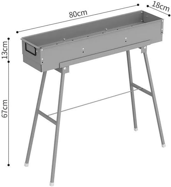 Charcoal Grill Stainless Steel Folding Portable BBQ Kit for Outdoor Cooking, Camping, Hiking, Picnic, Tailgate, Backpacking or Any Outdoor Event(80 * 18 * 67cm)
