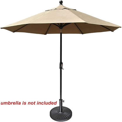 EliteShade USA 18" Patio Umbrella Base Stand, 30LBS Heavy Duty Cast Resin Outdoor Umbrella Stand Holder With 2 Adjustable Knobs for Garden Table, Rust-Free Large Umbrella Base for Backyard, Deck, Lawn, Poolside Fits 1.5"-1.9" Poles, Black