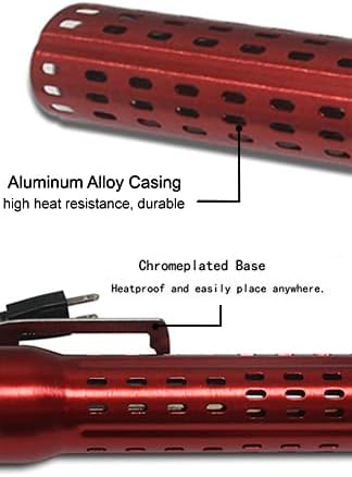 Fast Electric Charcoal Starter Lighter Lighting Charcoal for BBQ Grill/Fireplace/Kamado (Red)