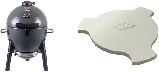 Char-Griller® AKORN® Jr. 155 in. Portable Kamado Charcoal Grill and Smoker Bundle with 15 in. Ceramic Smokin' Stone Accessory