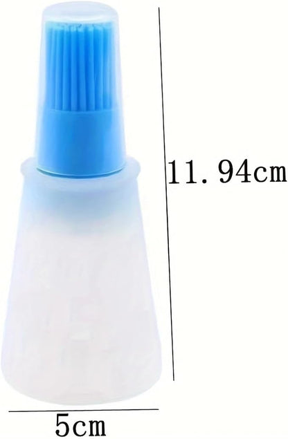 Silicone Oil Brush Set with Squeeze Bottle, Basting Brushes for Cooking and Baking（Green） (1)