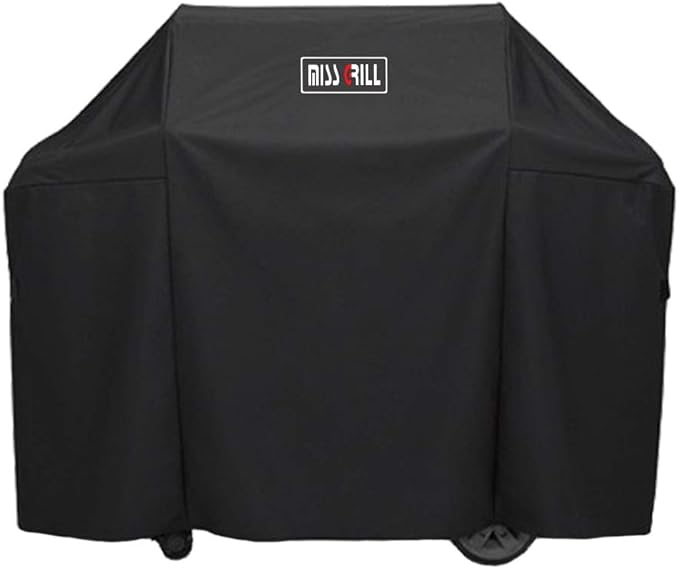 MissGrill 7130 Grill Cover Fits Weber Genesis II 3 Burner Grill and Genesis 300 Series Grills (Compared to 7130),58 x 44.5-Inch Heavy Duty Waterproof & Weather Resistant Outdoor Barbeque Grill Cover