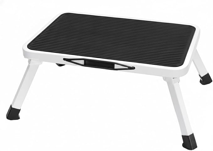 Simple Deluxe Step Stools Foldable, Heavy Duty Foot Stool with Non-Slip Paltform & Feet, Folding Step Ladder for Adults or Kids in Kitchen, Home, 330 Lbs Capacity
