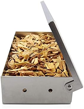 Wood Chips Smoker Box for Portable Charcoal Grill, Camping BBQ Grills, Outdoor Barbecue Grill – Stainless Steel Smoke Infuser for Charcoal Grills BBQ,A-1