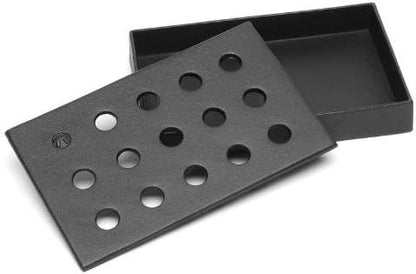 Outset Q177 Smoker Gas Grill, 5.25" x 8.25" x 1.25", Wood Chip Smoking Box: Cast Iron (Pack of 6)