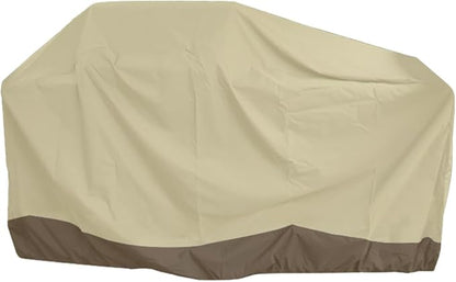98 Inch Island BBQ Grill Head Cover Heavy Duty Waterproof Outdoor Kitchen BBQ Cover, Beige