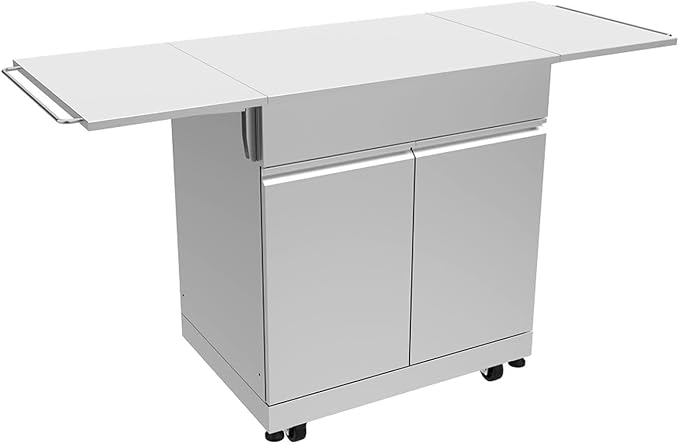 Transolid OUCS3224 Outdoor Kitchen 32-in x 24-in x 37-in Single Utility Cabinet With Folding Shelves, Stainless Steel