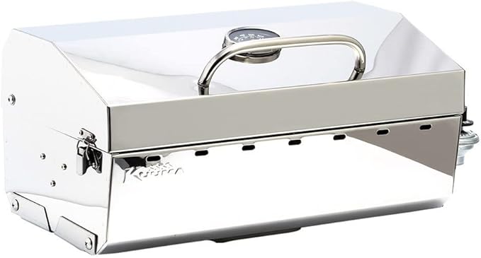 Camco 58131 Stow N' Go 160 Gas Grill with Thermometer and Igniter, White