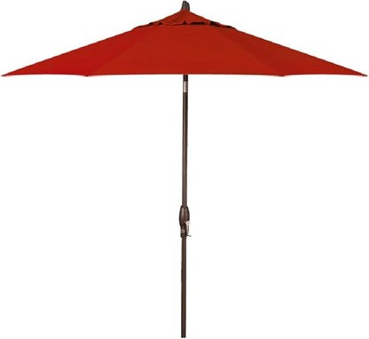 Treasure Garden 11ft Patio Umbrella – Outdoor Market Umbrella – Deluxe Auto-Tilt – Bronze Aluminum Frame (Sunbrella, Jockey Red)