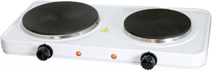 Portable Dual Burner Infrared Cooktop – 1700W Electric Countertop Stove with Dual Size Burners, Adjustable Heat Settings & Sleek Finish – Compact Hot Plate for Small Kitchens (White)