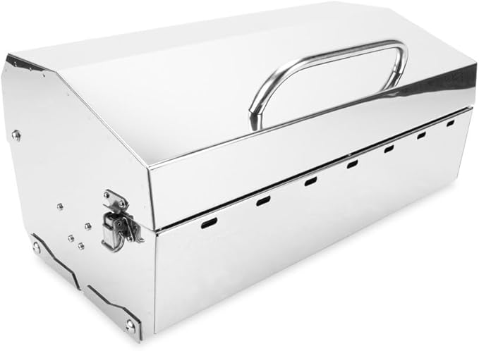 Kuuma Stow and Go Propane Tabletop and Mountable Grill - Stainless Steel Gas Grill with Foldable Legs | Great for Camping, Boating, Picnics, Barbeques & More |13,000 BTUs - (58130)