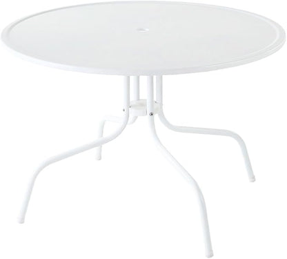 Crosley Furniture Griffith 5-Piece Outdoor Dining Set for 4, Retro Metal Round Patio Table and Chairs, Grasshopper Green