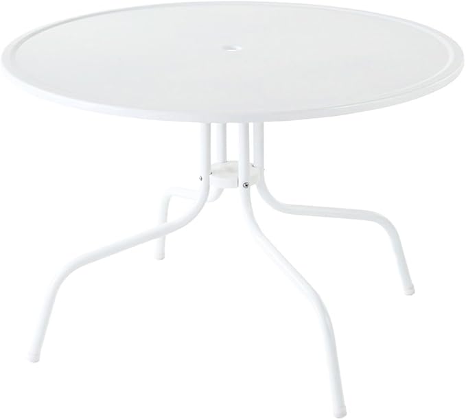 Crosley Furniture Griffith 5-Piece Outdoor Dining Set for 4, Retro Metal Round Patio Table and Chairs, Coral Red