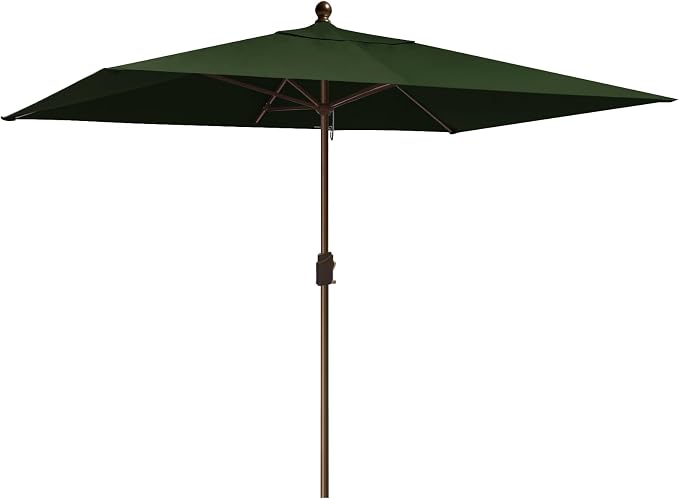 EliteShade USA 10-Year-Non-Fading 6.5x10Ft Rectangular Market Patio Umbrella, UPF 50+ UV Protection Performance Sun Umbrella, Heavy Duty Commercial Grade Outdoor Table Umbrella with Crank, Windproof Vented Top for Garden, Pool, Deck and Outdoor Playset...