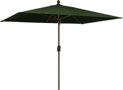 EliteShade USA 10-Year-Non-Fading 6.5x10Ft Rectangular Market Patio Umbrella, UPF 50+ UV Protection Performance Sun Umbrella, Heavy Duty Commercial Grade Outdoor Table Umbrella with Crank, Windproof Vented Top for Garden, Pool, Deck and Outdoor Playset...