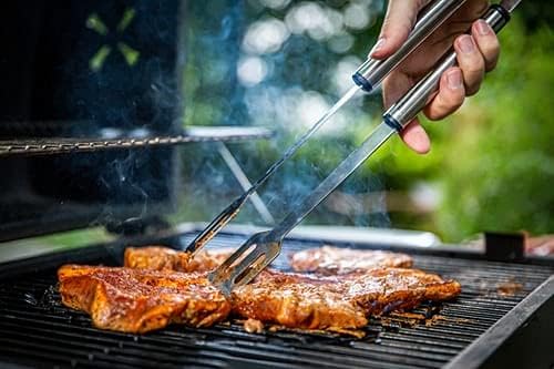 Hisencn Grill Replacement for Home Depot Nexgrill 720-0830H, 720-0830D, 720-0783E, 720-0888, BHG 720-0783H Gas Grill Pipe Burner and Stainless Steel Heat Plates Tent Shield Replacement Kit | Stainless Steel Burner and Heat Tent Replacement Parts for Ne...