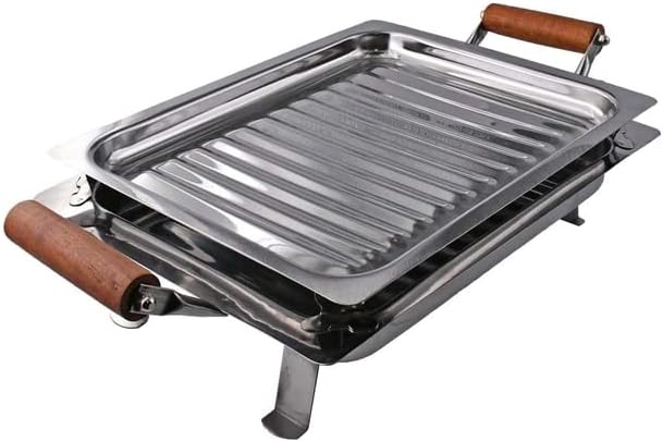 Luxury Argentine Grill Stainless steel - Brasero De Mesa Argentina Grill - Perfect for Outdoor BBQs and Asados.
