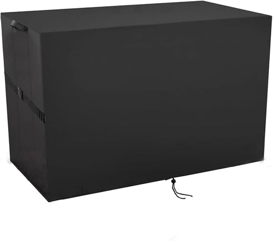 Outdoor Storage Box Cover，Waterproof Resin Storage Bin Cover Deck Box Covers-55.3"L x 26"W x 23.4"H