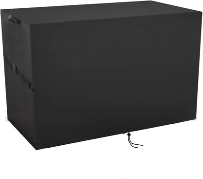 Outdoor Storage Box Cover-59.7"L x 28.5"W x 35.4"H | Waterproof Outside Patio Storage Bench Deck Boxes Covers Resin Storage Bin Cover