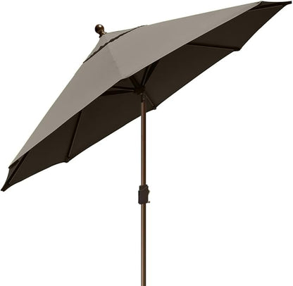 EliteShade USA 10-Year-Non-Fading 10Ft Market Patio Umbrella, UPF 50+ UV Protection Performance Sun Umbrella, Heavy Duty Commercial Grade Outdoor Table Umbrella with Crank & Tilt, Windproof Vented Top for Garden, Pool, Deck and Outdoor Playsets, Taupe
