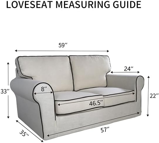 PureFit Reversible Quilted Couch Covers for Dogs Loveseat Sofa Cover 46.5” | Light Gray/Light Gray, Water Resistant Couch Protector, Washable Pet Couch Cover with Non Slip and Elastic Straps For Kids