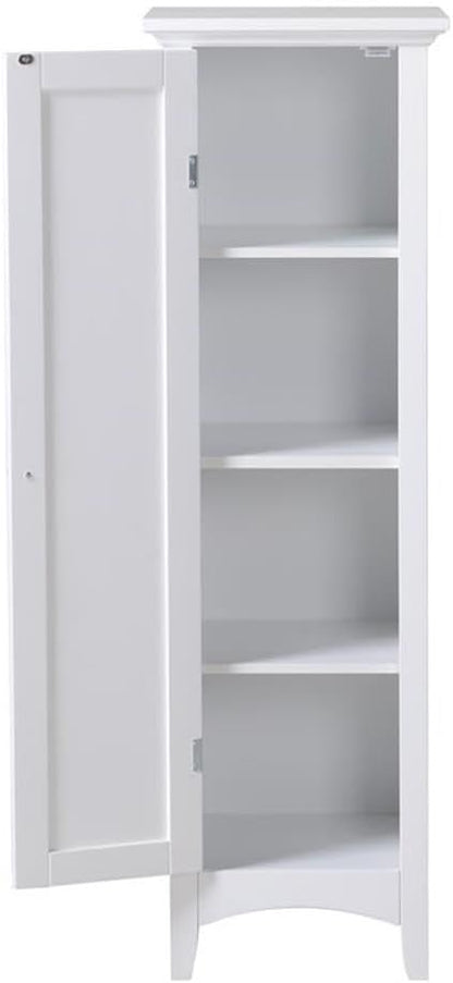 OS Home and Office Furniture 15" 1-Door Wood Kitchen Storage Pantry in White