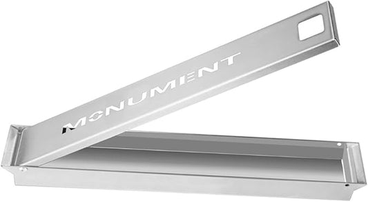 Monument Grills A007 Heavy Duty Stainless Steel Barbecue Smoker Box Grill Accessories, Reusable Smoker Box with Lid for Gas Grill, 14.76" x 2.36" x 1.41"