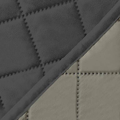 Easy-Going 4 Seater Sofa Slipcover Reversible Sofa Cover Water Resistant Couch Cover with Foam Sticks Elastic Straps Furniture Protector for Pets Children Dog Cat (XX-Large, Darkgray/Beige) | XX-Large Sofa, Washable Slipcover For Dogs, Water Resistant ...