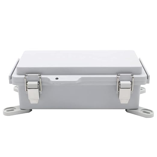 Electrical Waterproof Custom Junction Box, Outdoor Hinged Clear Cover Stainless Steel Buckles, Plastic Enclosure Weatherproof Box IP67 Case 7.9 * 3.9 * 2.8(200×100×70mm)