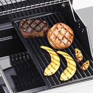 Hongso 17 Inch Porcelain-Enameled Emitters Plates for Charbroil G460-0500-W1 Performance Tru-Infrared 3 Burner 463371116 463371719 463370719 463371316 463371319 463280019 463370919 Models