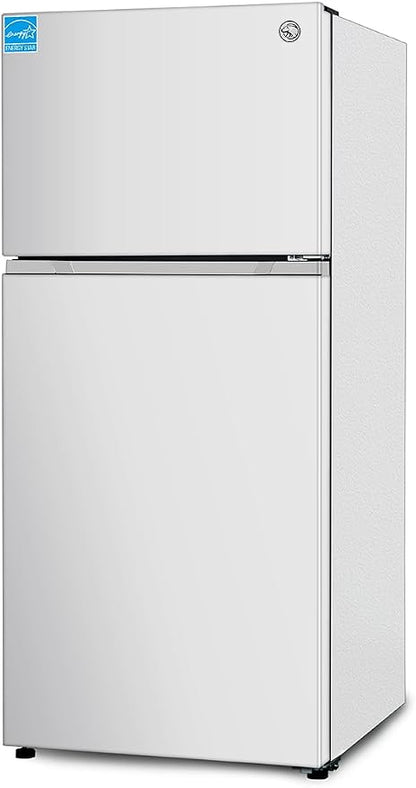 Commercial Cool 20 Cu. Ft. Top Mount Refrigerator with Freezer, 2-Door Refrigerator with Top Freezer and Adjustable Temperature Control, Ice Maker Ready, Energy Star Certified, White | 2-Door Refrigerator with Top Freezer, Adjustable Temperature Contro...