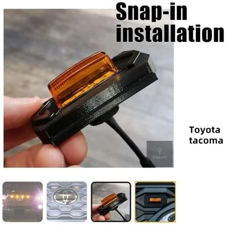 Suitable for 2020 Toyota Tacoma Trd Grille Lights(Yellow shell yellow light)