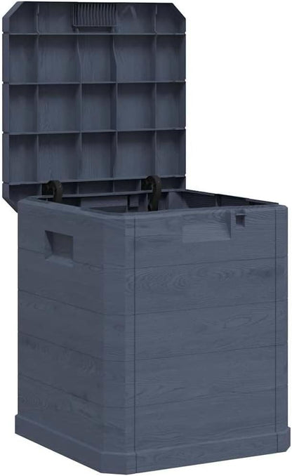 vidaXL Patio Storage Box, Deck Box with Lid, Outdoor Cabinet, Storage Chest for Outdoor Cushions Throw Pillows Garden Tools Pool Supplies, Anthracite