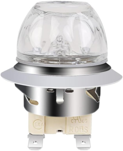 G9 High Temperature Resistance 500 Degrees 120V 25W Steam Oven Lamp, Round Glass Cover Resistant to High Temperature, G9 Halogen Bulb, Ceramic Holder, Cut-out 35.5mm Diameter (120V 25W(35# HB))