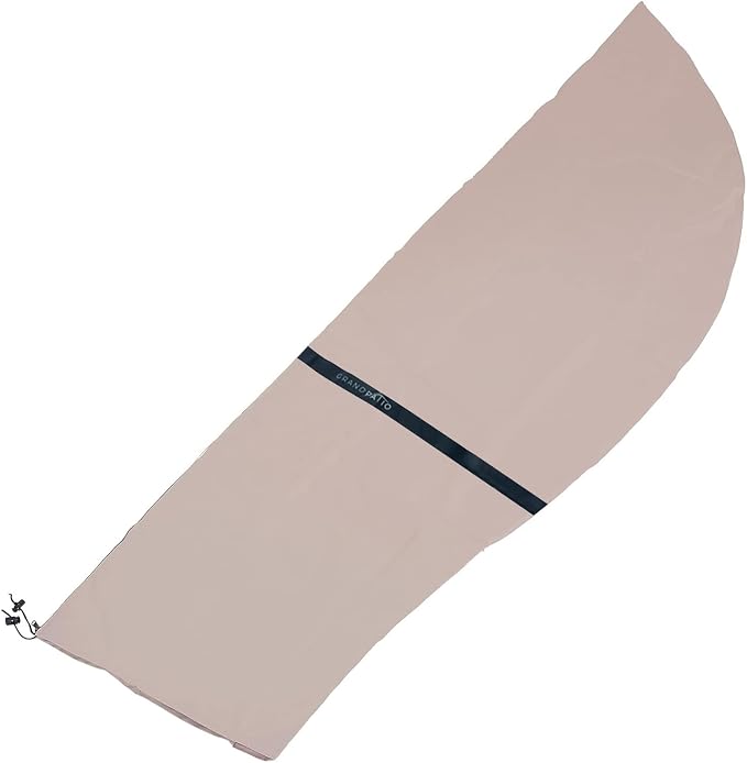 Grand Patio Deluxe Patio Umbrella Cover for 9 to 12 FT Offset Umbrella with Curved Cantilever and Straight Pole, Waterproof Cantilever Umbrella Cover with Zipper, Weather-resistant, Beige