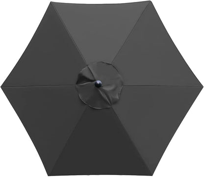 Sunnyglade 7.5ft Patio Umbrella Replacement Canopy Market Umbrella Top Outdoor Umbrella Canopy with 6 Ribs