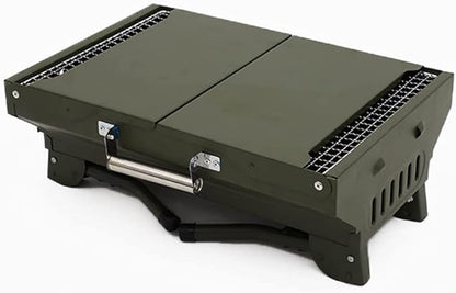 Bbq Grill Charcoal Grill Charcoal Stove Portable Charcoal BBQ Grill Collapsible Portable Grill Camping Outdoor Cooking Tools Portable Grill Barbecue Grill Charcoal Griddle (Color : Silver)