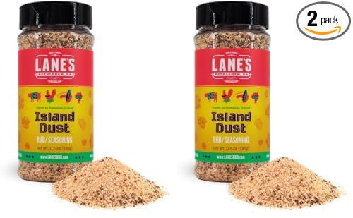 Lane's Island Dust Rub Alaea Hawaiian Sea Salt Seasoning Salt, All-Natural Hawaiian Alea Red Sea Salt Spice for Seafood & Meat, Made in USA, 11.5 Oz (Pack of 2)