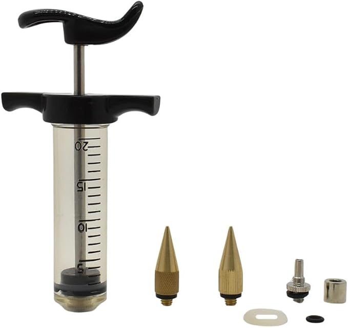 Big Horn 19408 High Pressure Glue Injector with 2 Brass Tips
