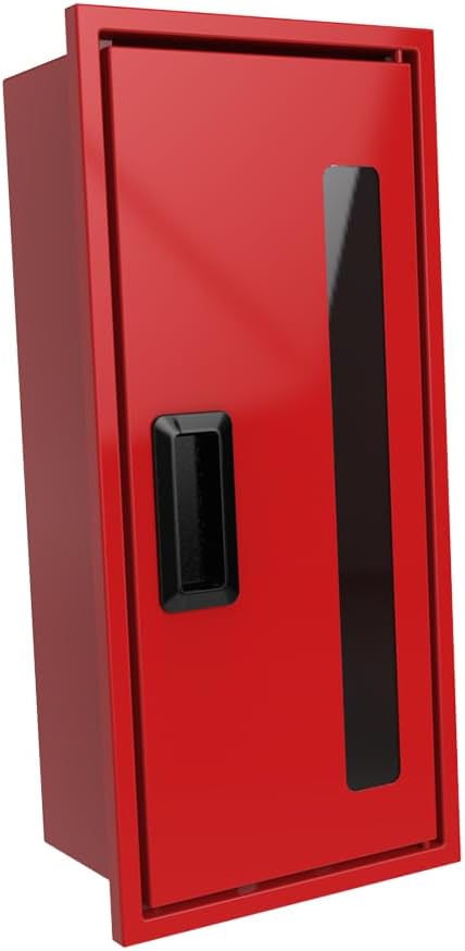 Fire Extinguisher Box up to 8 LBS Medium Size 19 inch Height | Fire Extinguisher Storage | Wall Mounted Cabinet for Extinguishers | Emergency Extinguisher Outdoor Cabinet | Fire Rescue Case | Aluminum