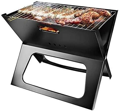 Barbecue Charcoal Grill Portable X Shape BBQ Grill Outdoor Simple Foldable Charcoal Grill for Camping Charcoal BBQ Grill