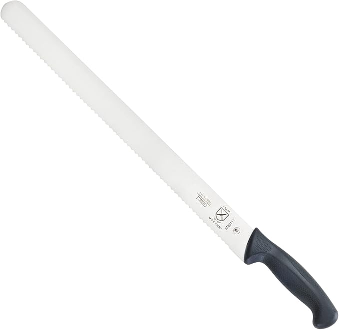 Mercer Culinary M23113 Millennia Black Handle, 16-Inch Wavy Edge, Cake Slicer