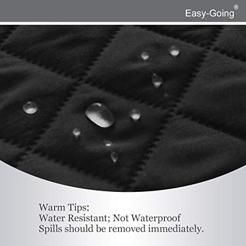 Easy-Going Reversible Couch Cover, 4 Seater Sofa, Black/Beige | XX-Large Sofa, Washable Slipcover For Dogs, Water Resistant Mat, Living Room, Non-Slip Sofa Cover, Pet Friendly