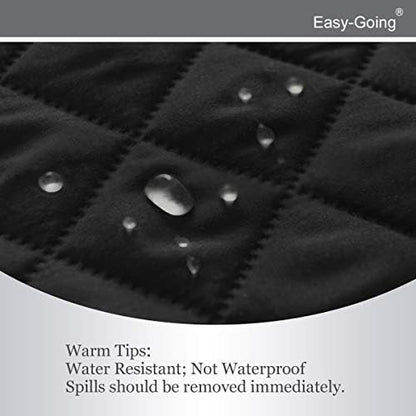 Easy-Going Reversible Couch Cover, 4 Seater Sofa, Black/Beige | XX-Large Sofa, Washable Slipcover For Dogs, Water Resistant Mat, Living Room, Non-Slip Sofa Cover, Pet Friendly