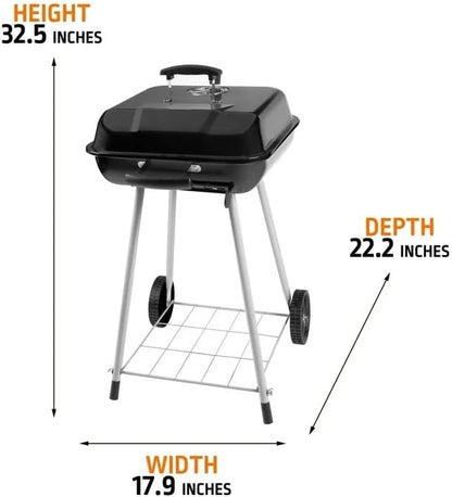 17.5" Charcoal Grill,with Wheels