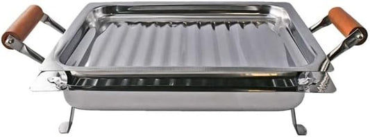 Luxury Argentine Grill Stainless steel - Brasero De Mesa Argentina Grill - Perfect for Outdoor BBQs and Asados.