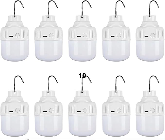 1-10pcs Outdoor High Power Portable LED Light Lanterns Charging Emergency Lamp Camping BBQ lamp Search Light Emergency(80w 10pcs)