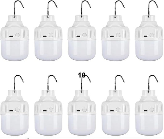 1-10pcs Outdoor High Power Portable LED Light Lanterns Charging Emergency Lamp Camping BBQ lamp Search Light Emergency(80w 10pcs)